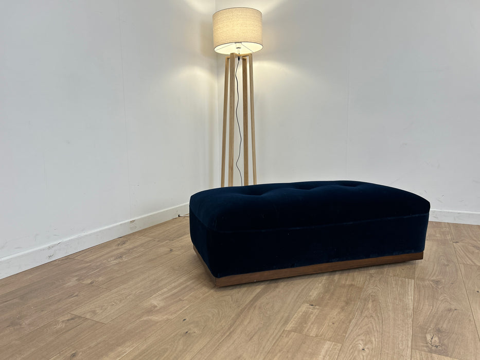 Weekend Footstool - Leather - Biba Indigo