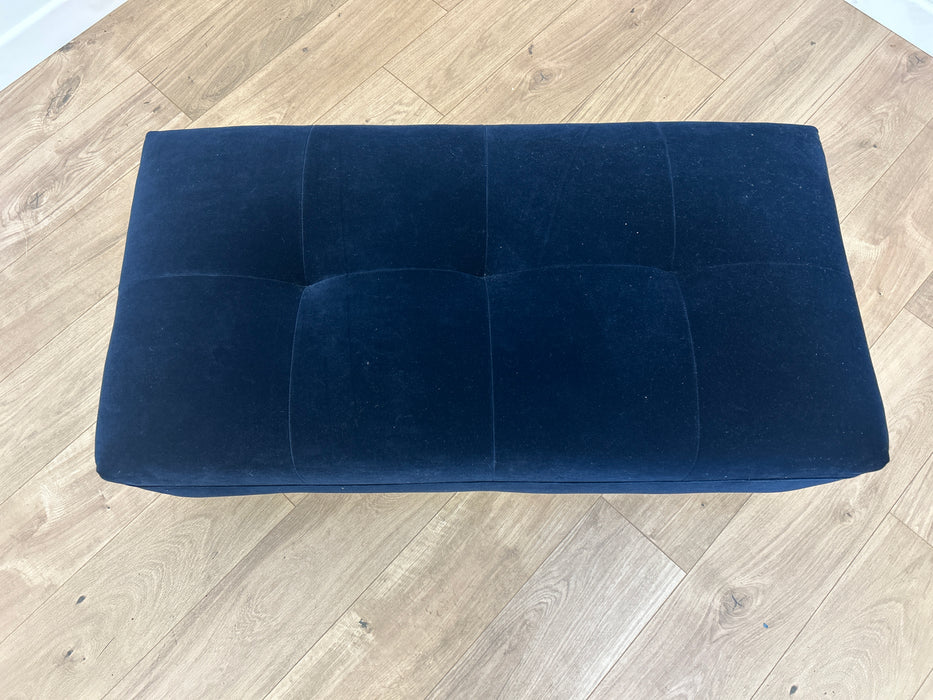 Weekend Footstool - Leather - Biba Indigo