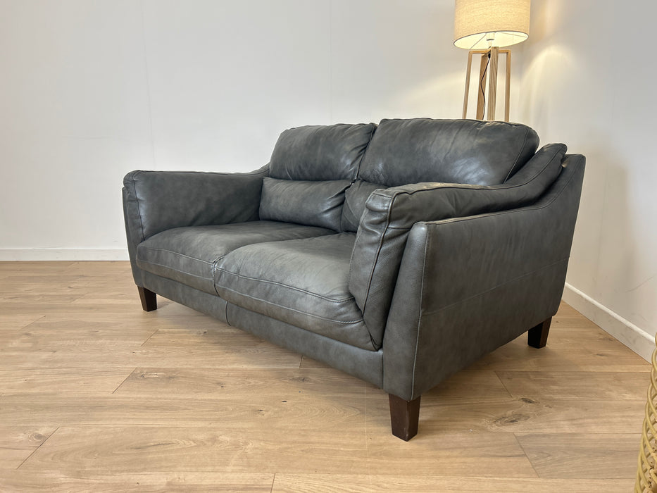 Torrington 2 Seater - Leather Sofa - Virginia Slate