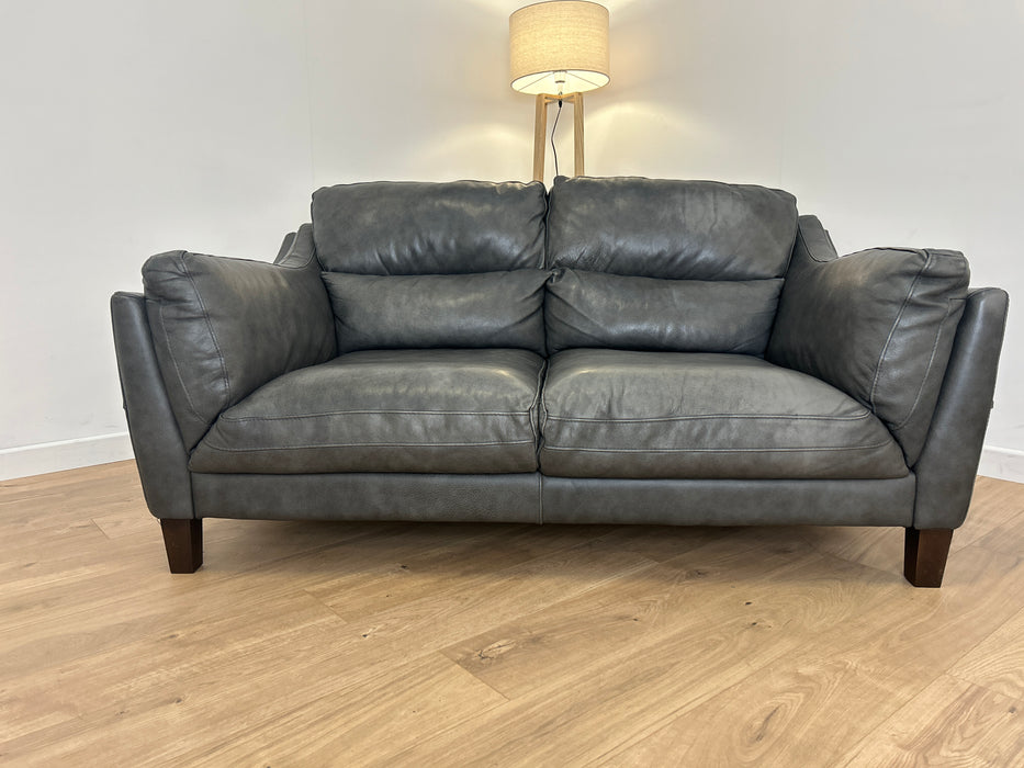 Torrington 2 Seater - Leather Sofa - Virginia Slate