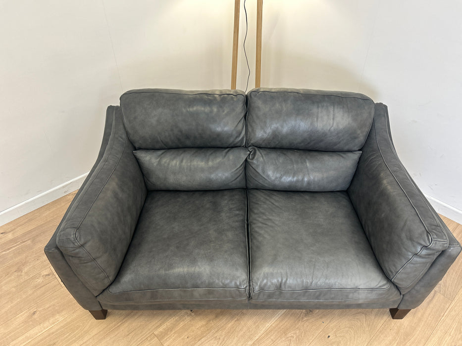 Torrington 2 Seater - Leather Sofa - Virginia Slate