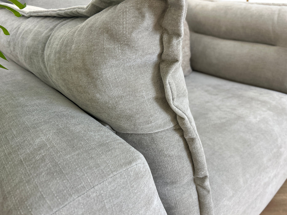 Strato Loveseat Chair - Soft Chenille Linen/Natural Mix