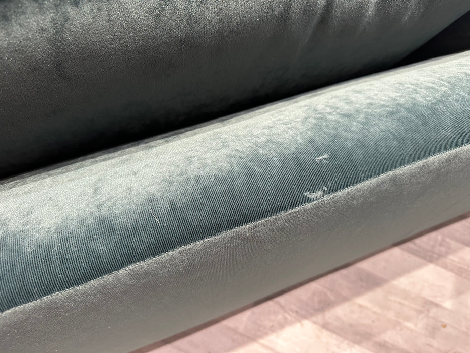 Moxie 3 Seater- Fabric Sofa - Ribbed Velvet  Teal