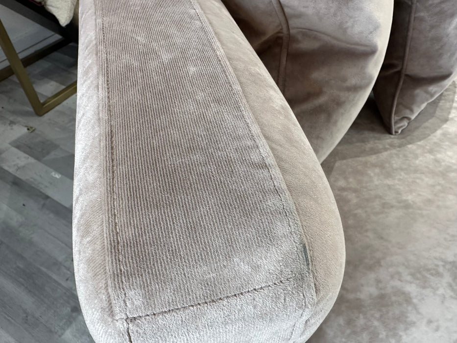 Pimlico 4 Seater Split - Fabric Sofa - Velvet Mink