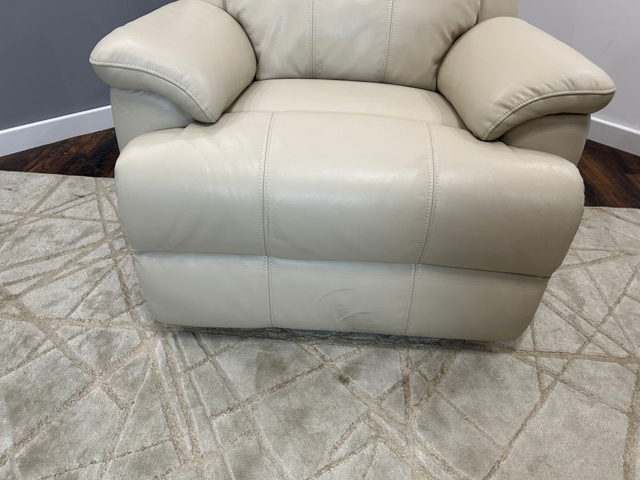 Gracy Chair - Power Recliner Leather - Bone China