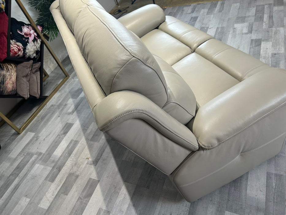 Gracie 2 Seat - Leather Sofa - Lead Grey