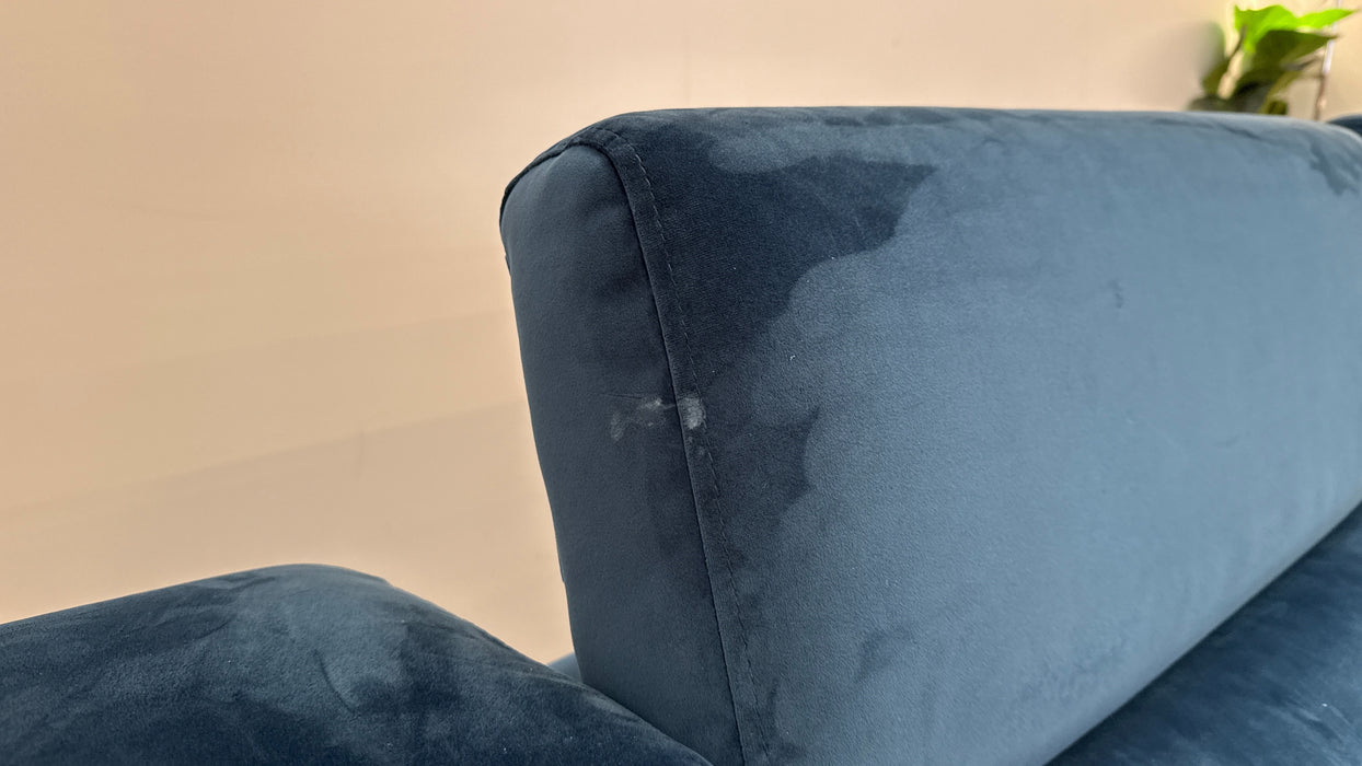 DFS Wander 3 Corner 2 Fabric Recliner Sofa Bed in Navy Blue