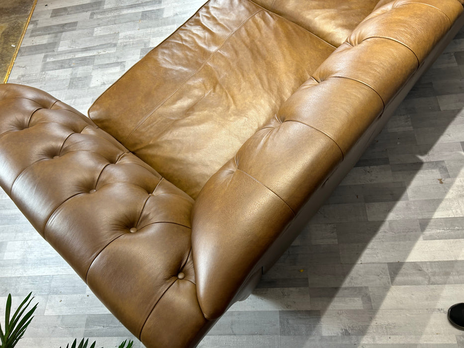 Persia 4 Seat - Leather Sofa - Tobacco
