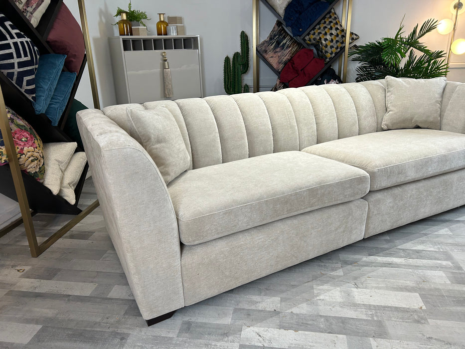 Downtown 4 Seat - Fabric Sofa - Aston Linen All Over