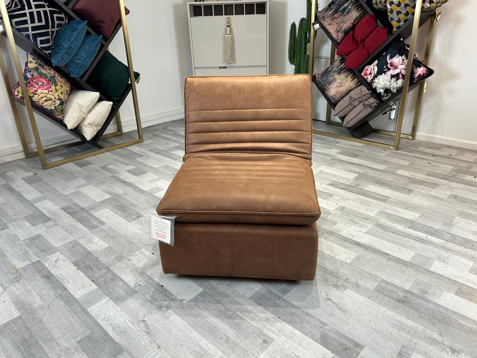 Illinois Dual Footstool - Fabric - Aspen Chestnut
