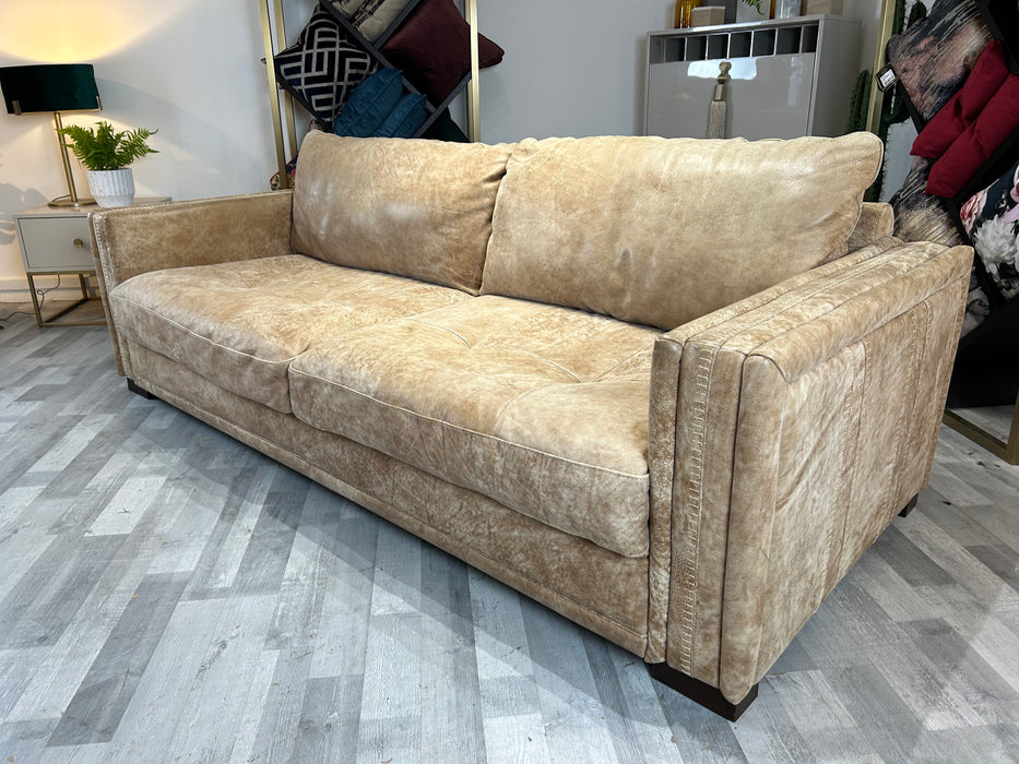 Huntsman 3 Seat - Leather Sofa - Utah Blonde