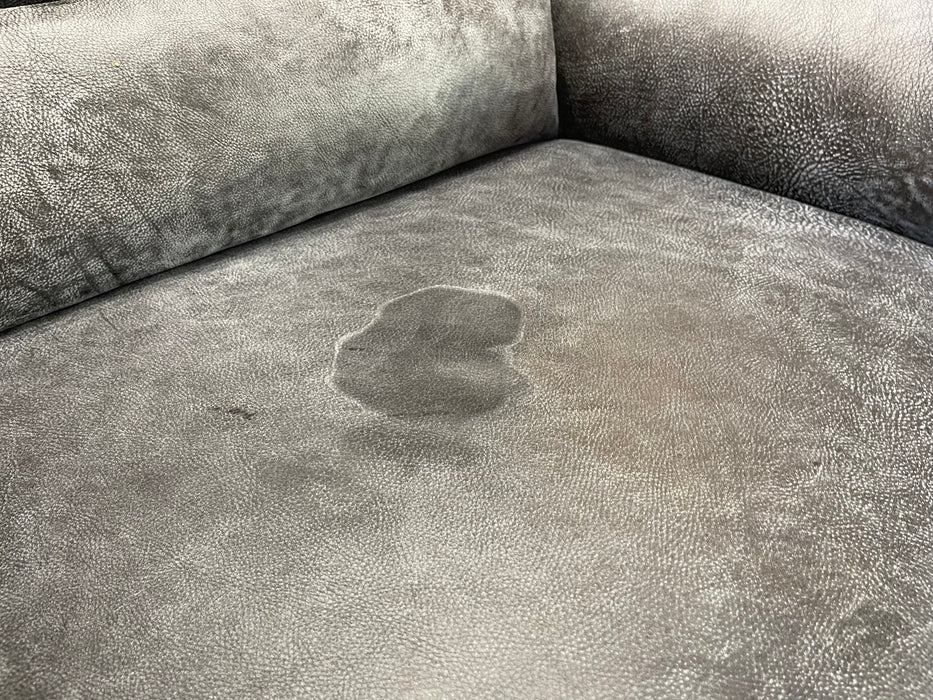 Santino 2 Seater - Leather Sofa - Utah Grey