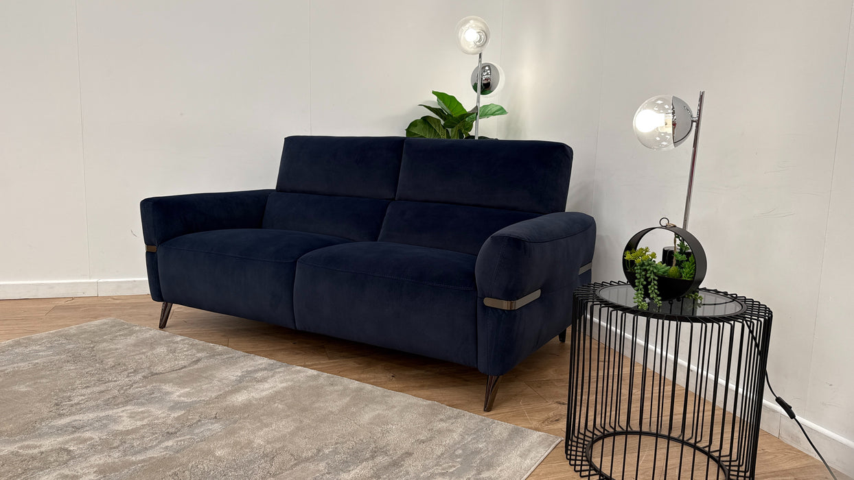 Sofology The Arlington 3 Seater Fabric Sofa in Lifestyle Mottled Navy Blue