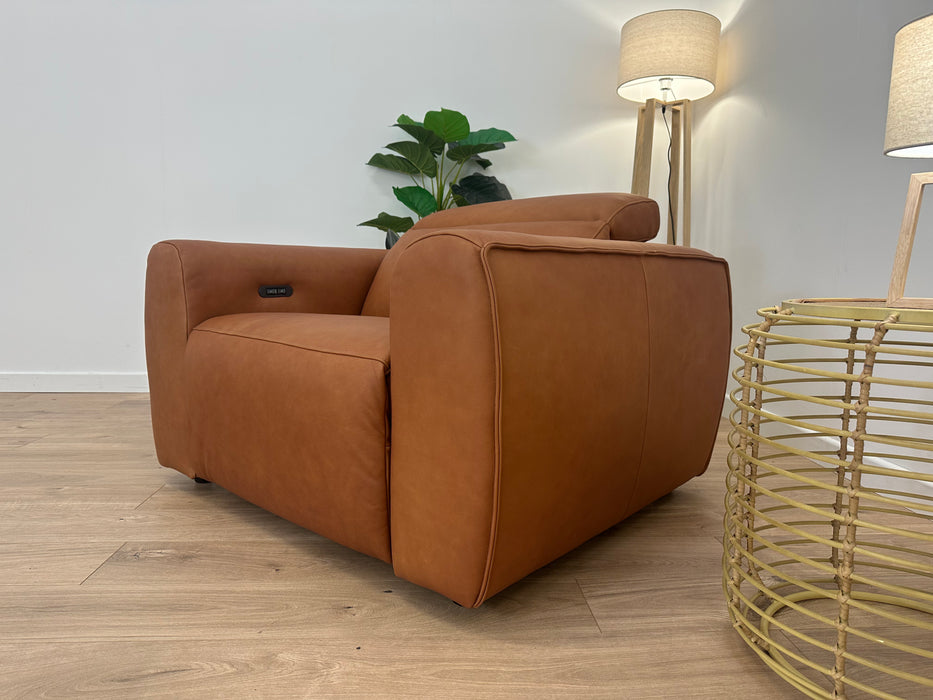 Bohemia 1.5 Seater - Leather Loveseat - Relaxed Matt Leather Tan