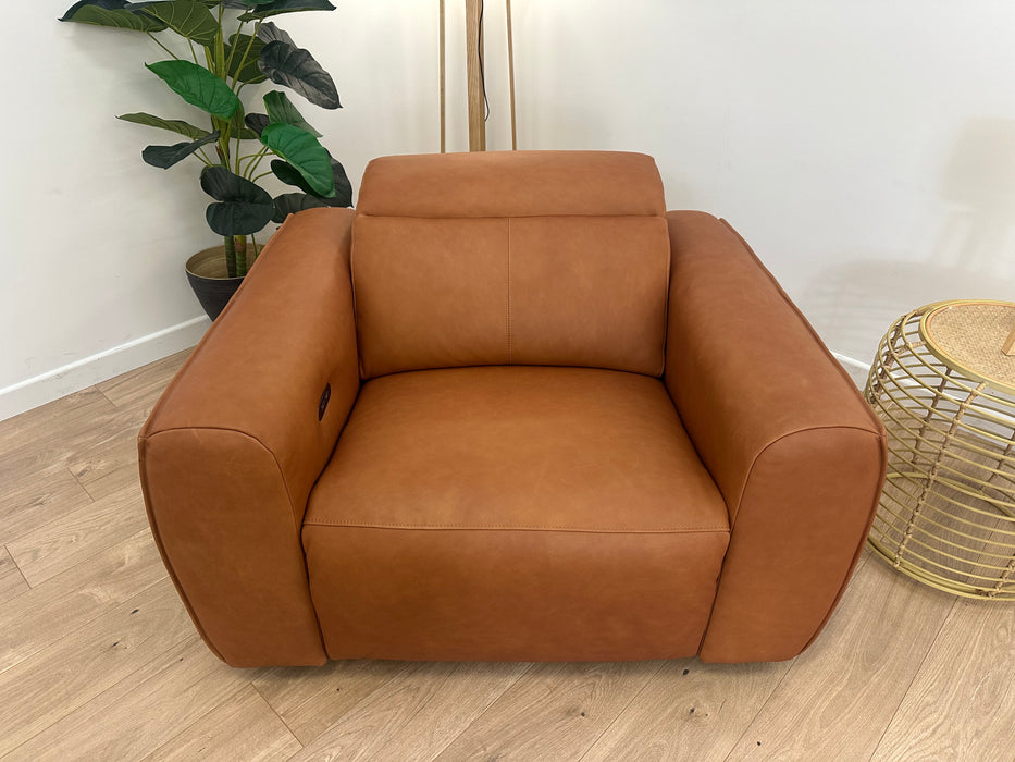 Bohemia 1.5 Seater - Leather Loveseat - Relaxed Matt Leather Tan