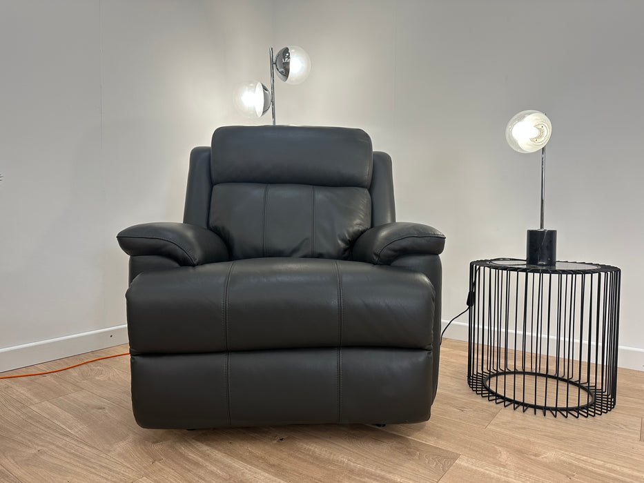 Gracie Chair - Leather Sheen Charcoal - Rise & Tilt