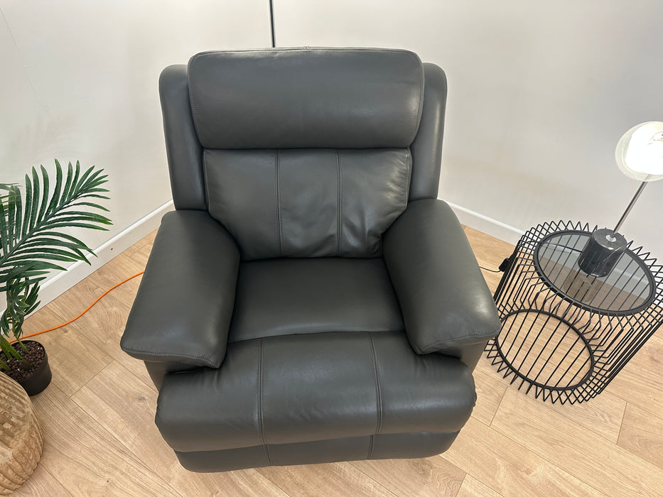 Gracie Chair - Leather Sheen Charcoal - Rise & Tilt