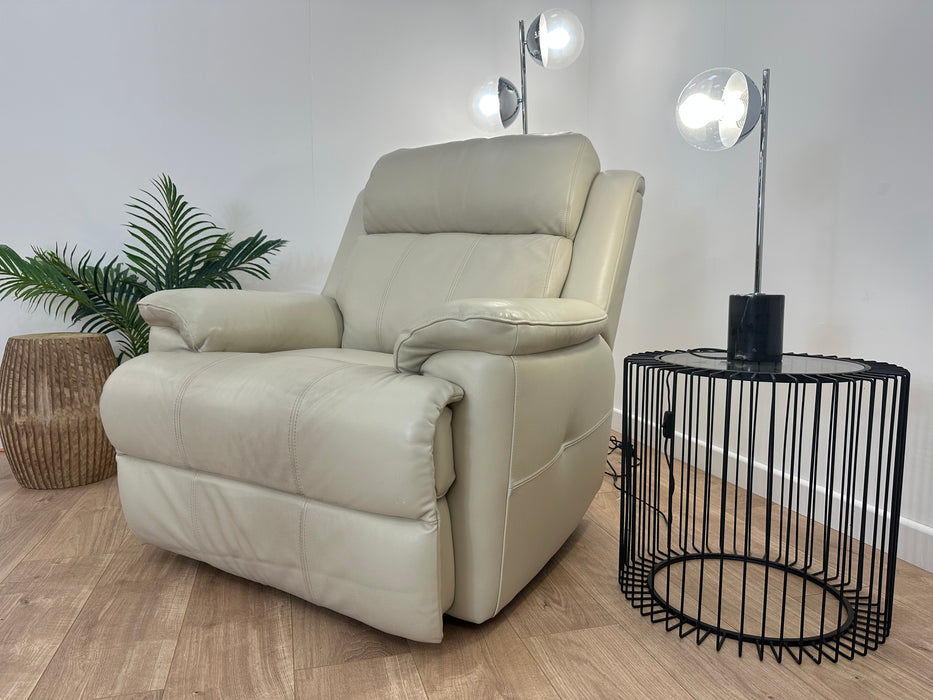 Gracy Chair - Leather Power Reclining Chair - Bone China