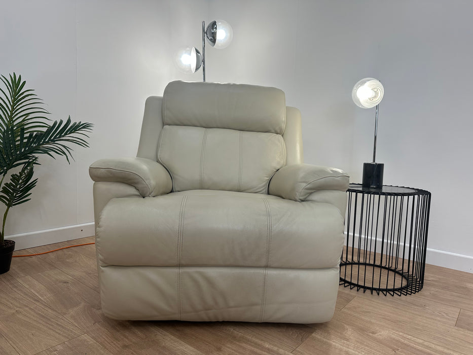 Gracy Chair - Leather Power Reclining Chair - Bone China