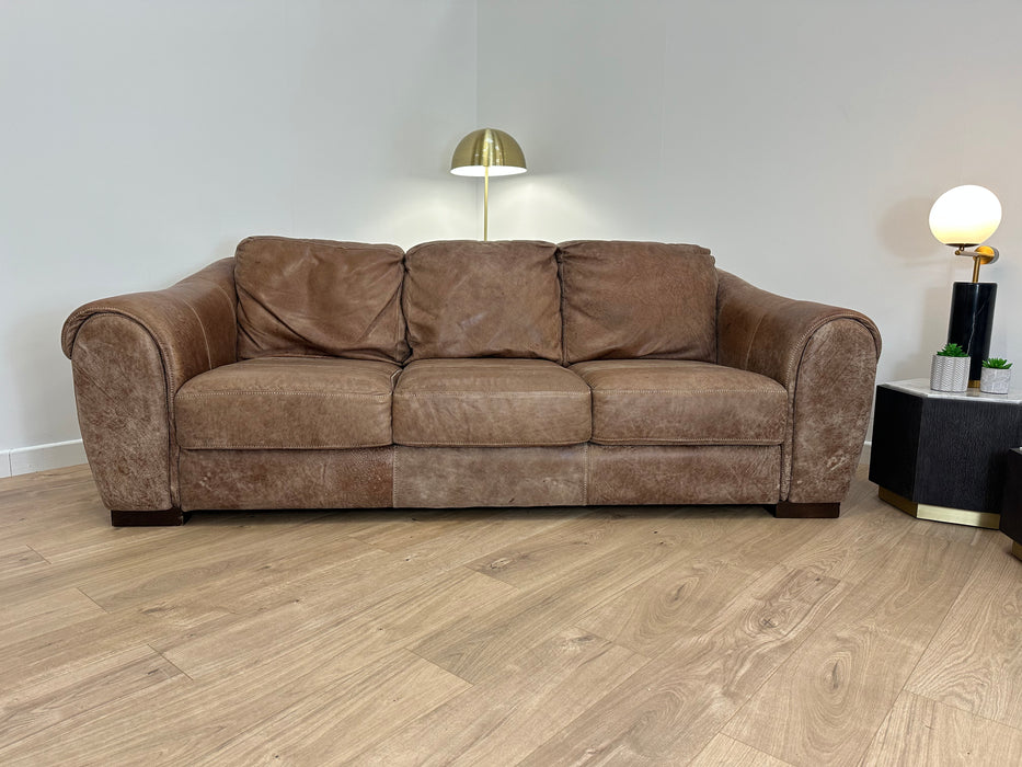 Galleria 3 Seater - Leather Sofa - Utah Tan