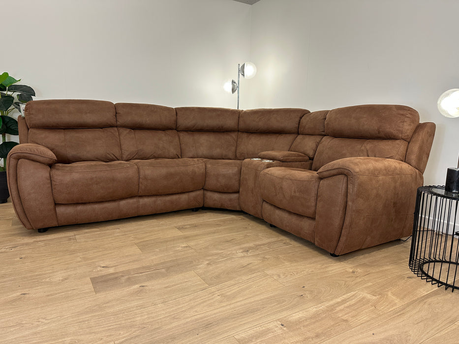 Radleigh 2 Corner 1 - Fabric Sofa - Aspen Chestnut