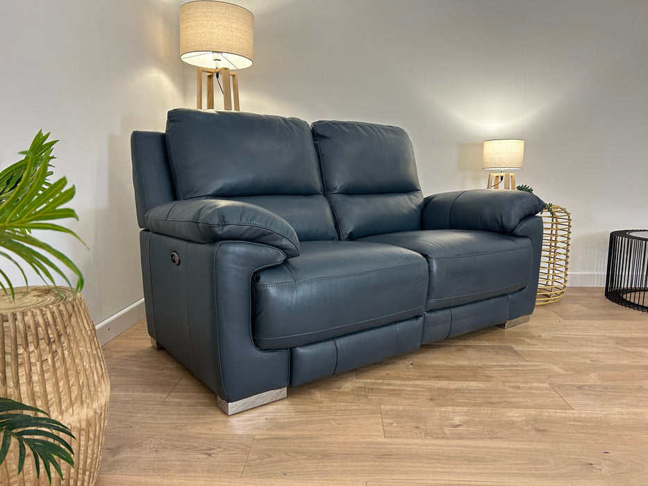 Falcon 2 seater power recliner - denim blue