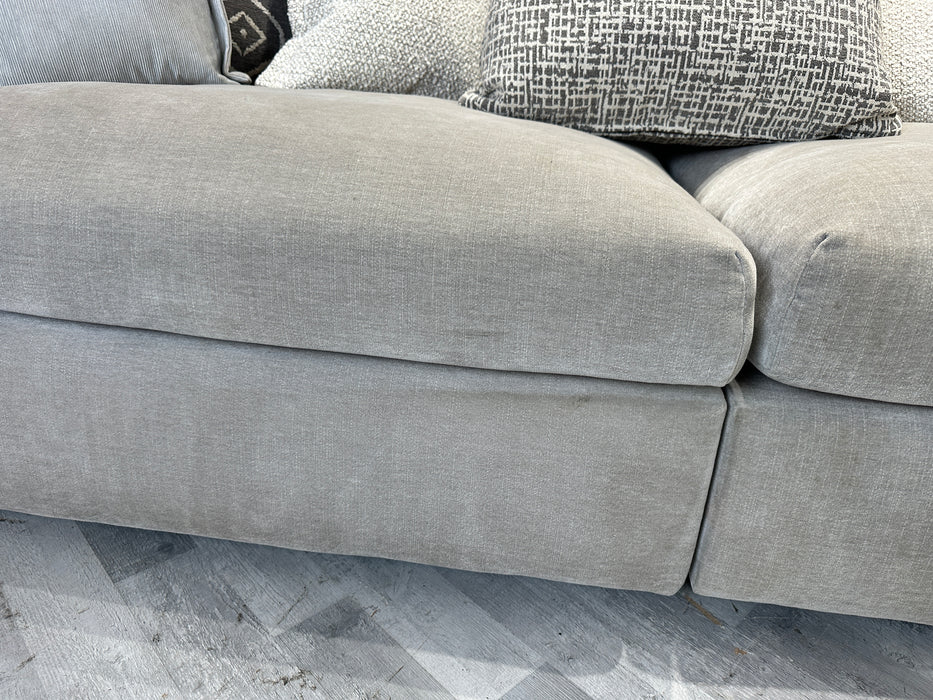 Como 4 Seater Split - Fabric Sofa - Villa Silver Trim Mix