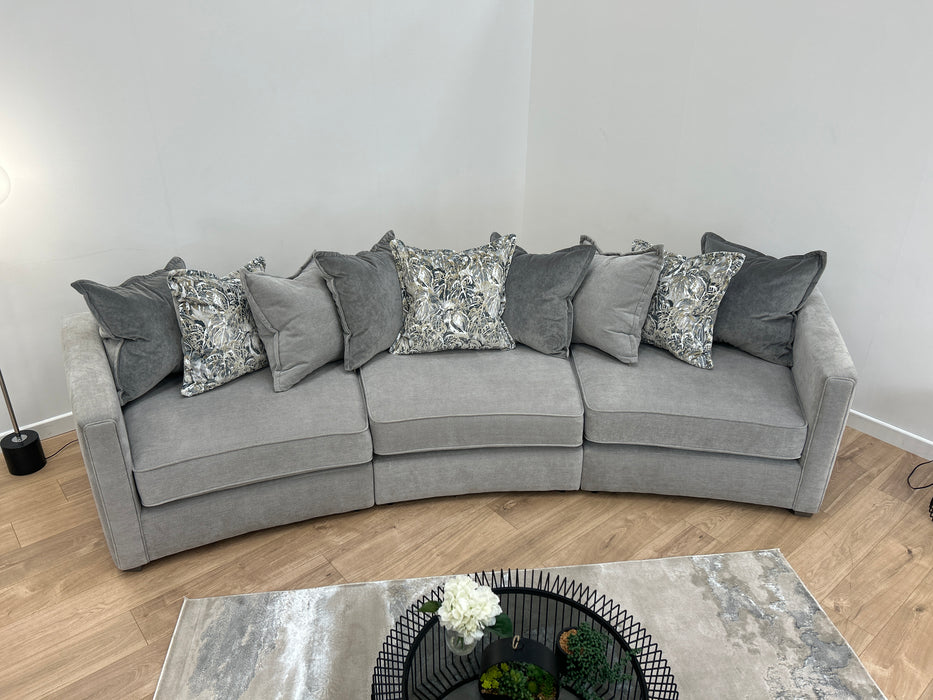 Piazza Large Curve - Chenille Silver/Vento Shark/Rico Grey Mix