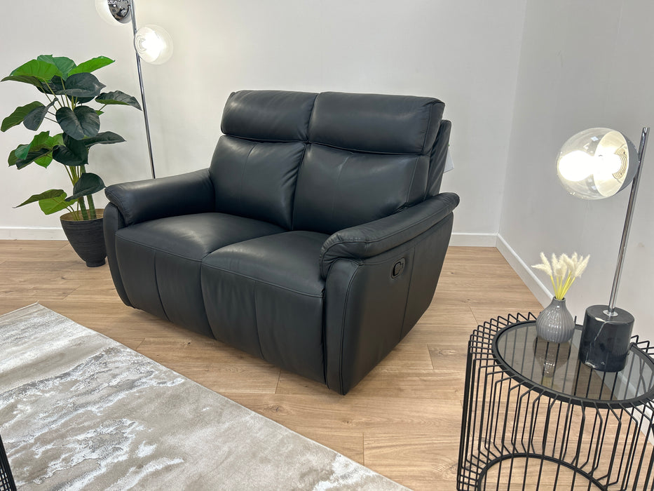 Parker 2 Seater - Jet Black - Manual Recliner