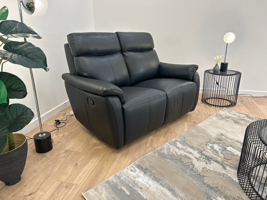 Parker 2 Seater - Jet Black - Manual Recliner