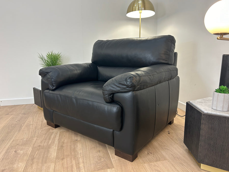 Santino - Leather Chair - Hampshire Black