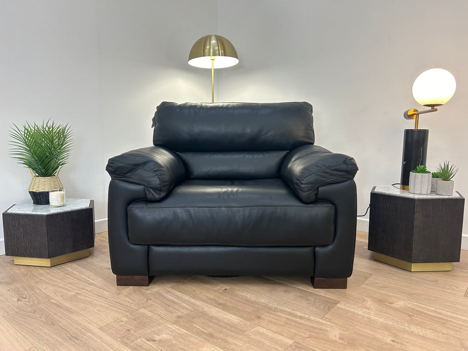 Santino - Leather Chair - Hampshire Black