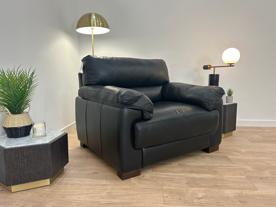 Santino - Leather Chair - Hampshire Black