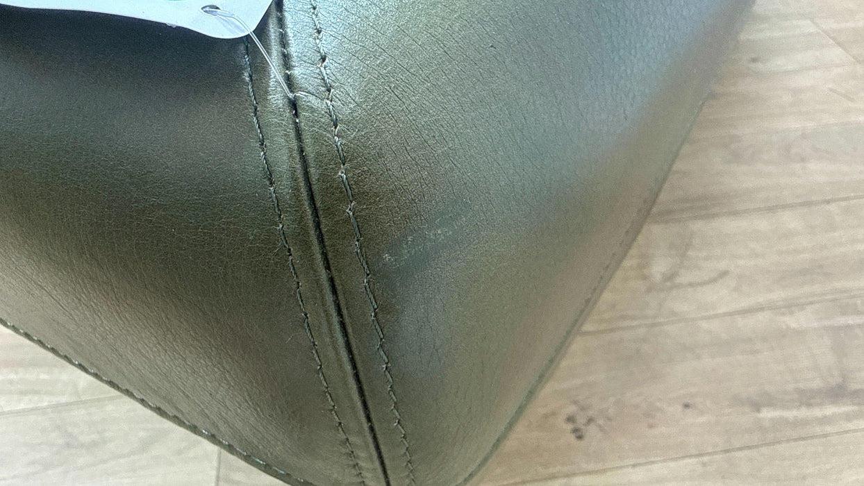 Sofology Hygge Leather 3 Seater in Relaxed Soft Olive