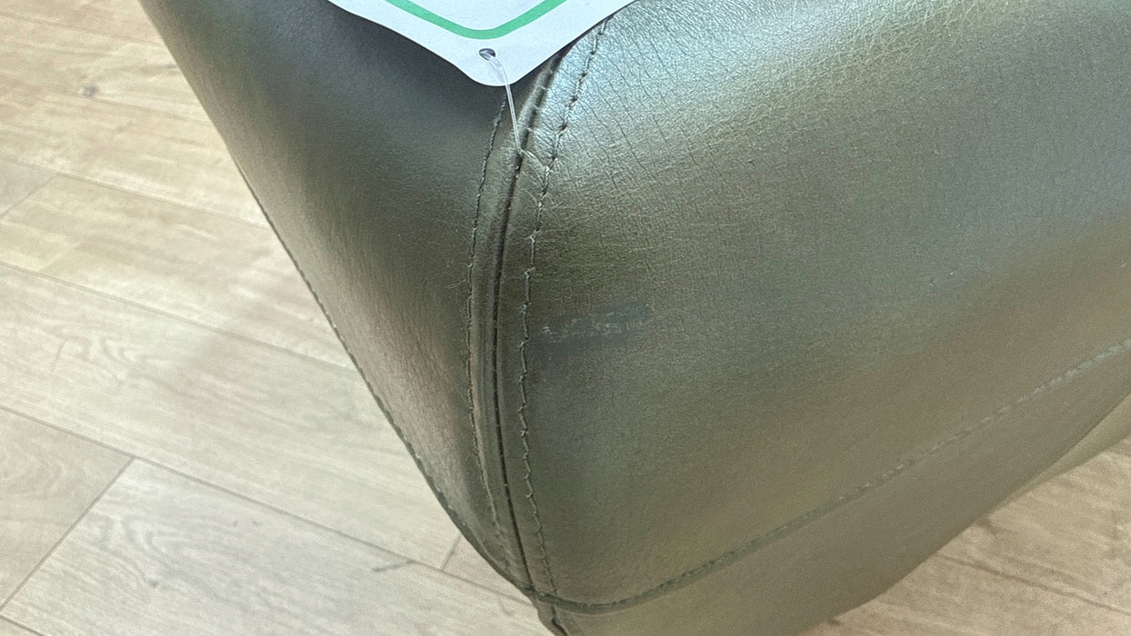 Sofology Hygge Leather 3 Seater in Relaxed Soft Olive