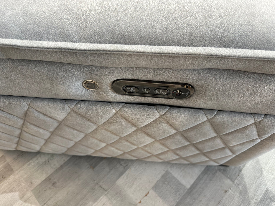 Benz 1 Seater - Lifestyle Flecked Fabric Silver