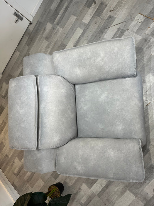 Benz 1 Seater - Lifestyle Flecked Fabric Silver