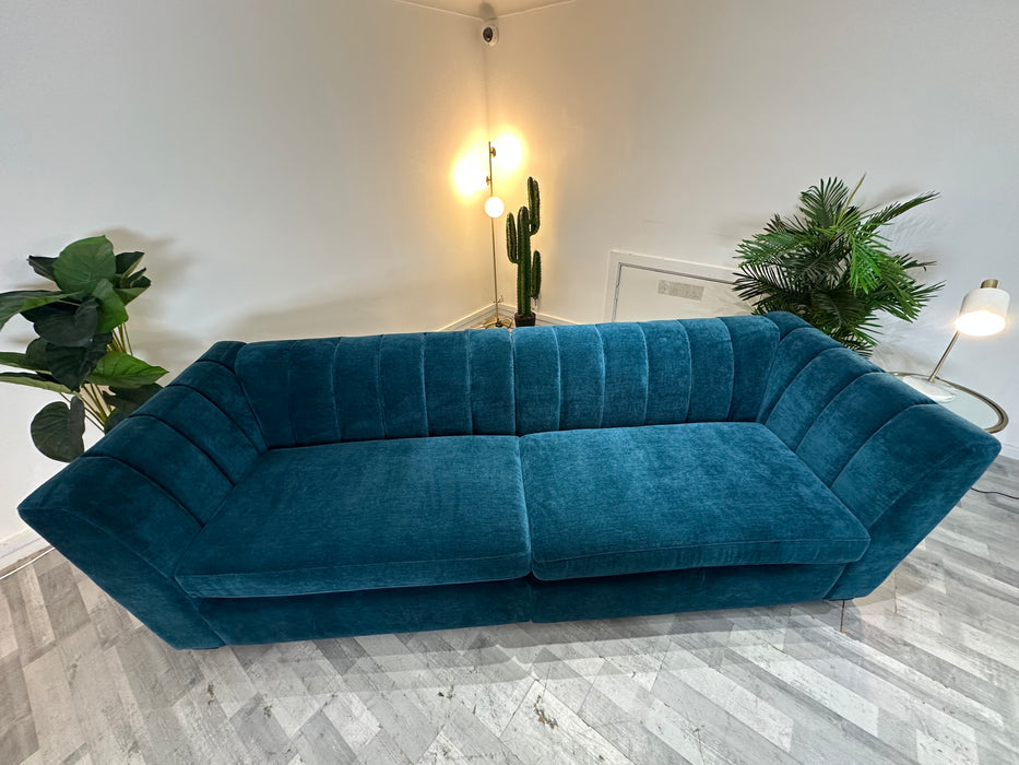 Downtown 4 Seat Split - Fabric Sofa - Aston Teal All Over