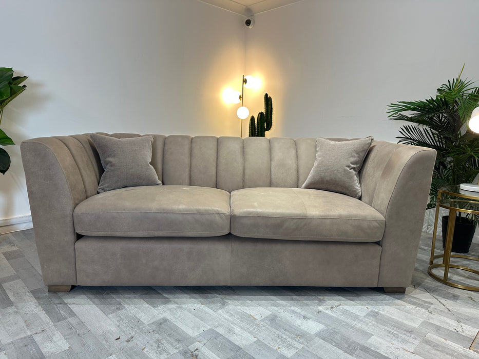 Downtown 3 Seater - Leather Character Leather Taupe Mix