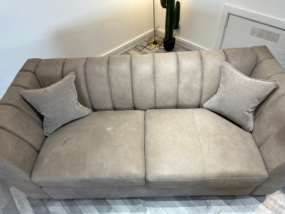 Downtown 3 Seater - Leather Character Leather Taupe Mix