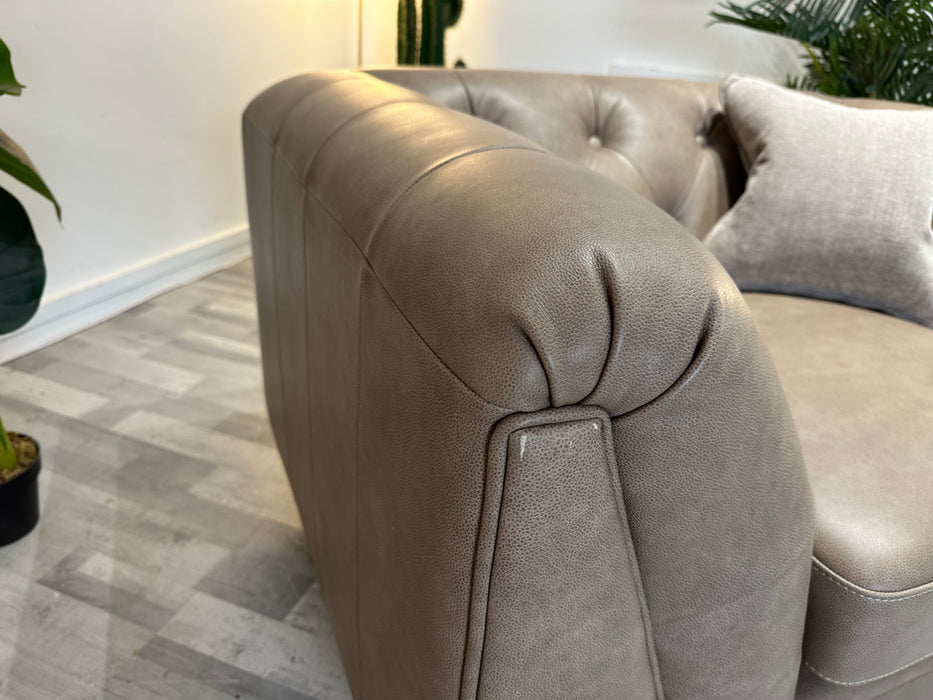 Bridgerton 1 Seater -  Relaxed Natural Grain Leather Taupe Mix