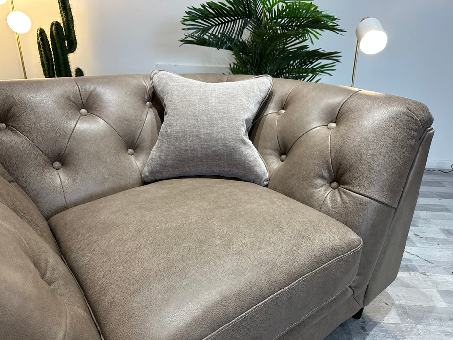 Bridgerton 1 Seater -  Relaxed Natural Grain Leather Taupe Mix