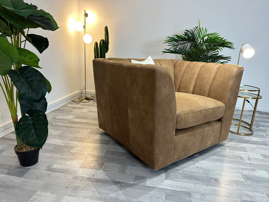 Downtown 1 Seater - Leather Character Leather Tan Mix