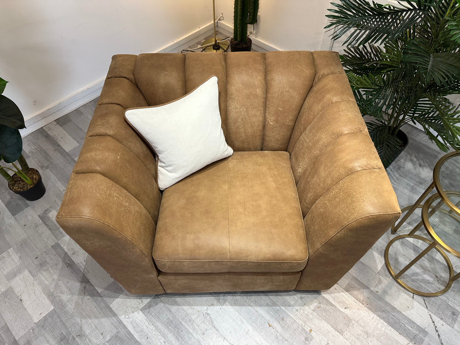 Downtown 1 Seater - Leather Character Leather Tan Mix