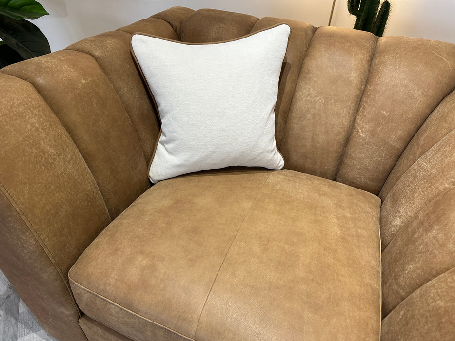 Downtown 1 Seater - Leather Character Leather Tan Mix