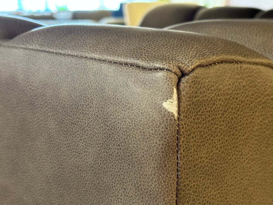 Downtown 1 Seater -  Leather Relaxed Natural Grain Leather Taupe Mix