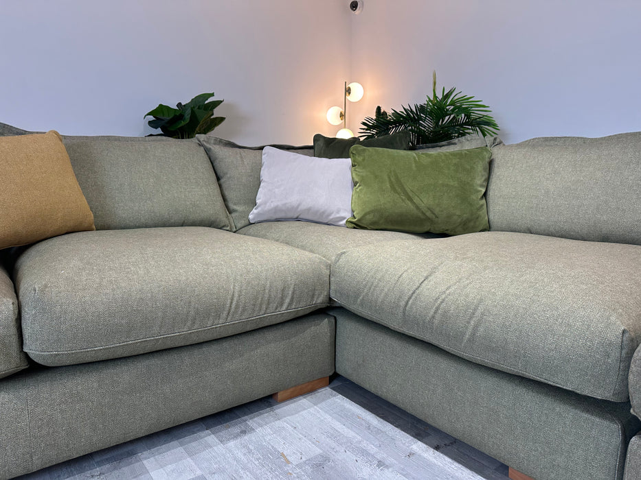 Gaia 3 Corner 1.5 Terminal - Fabric Sofa - Buckingham Olive Mix