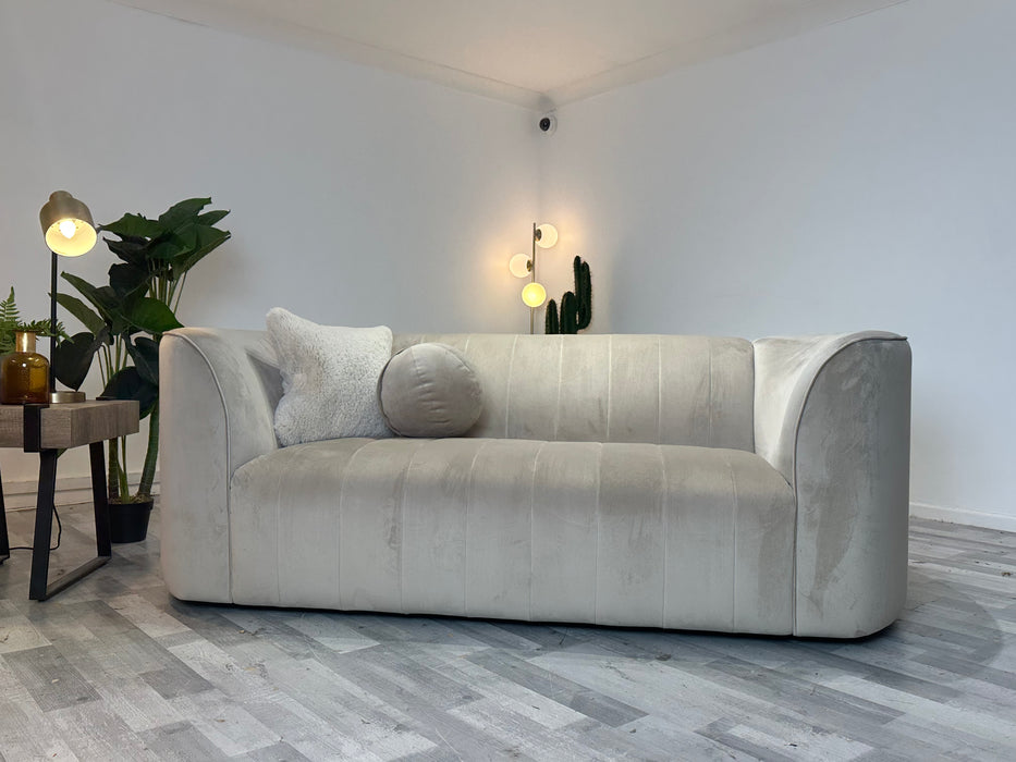 Fitzrovia 2 Seater - Velvet Stone Mix With Trim