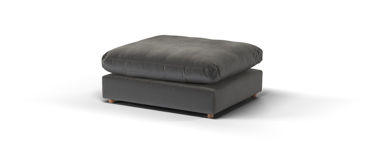 Sofology Infinity Fabric Footstool in Mocha All Over