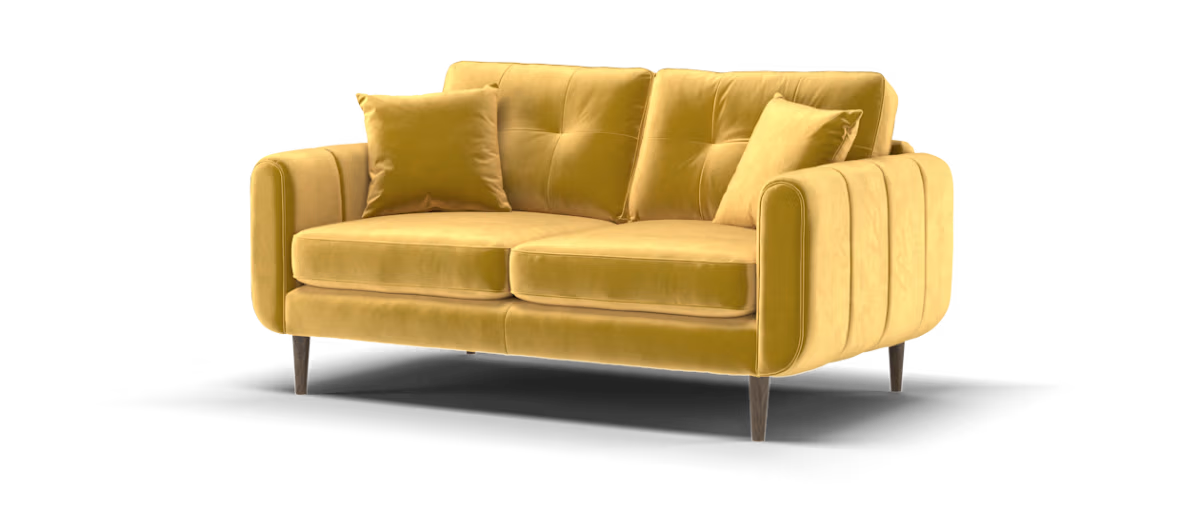 Sofology Islington Fabric 2 Seater in Sleek Mustard
